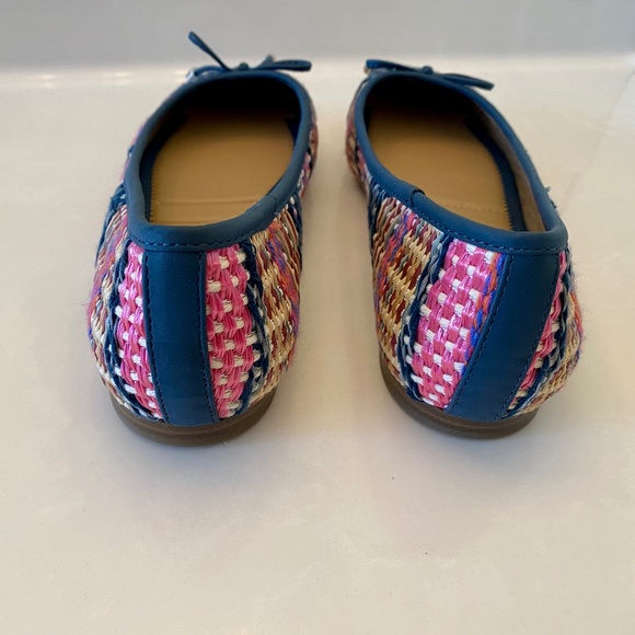 ME TOO ORIGINALS Saylor Flat in Blue Multi Raffia - Size 8 - NWT New - Picture 6 of 8